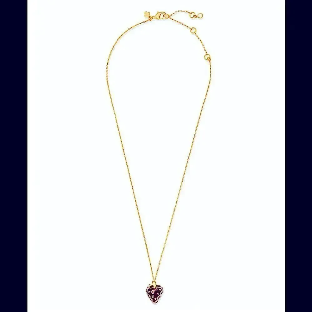 KATE SPADE STRAWBERRY MINI PENDANT NECKLACE